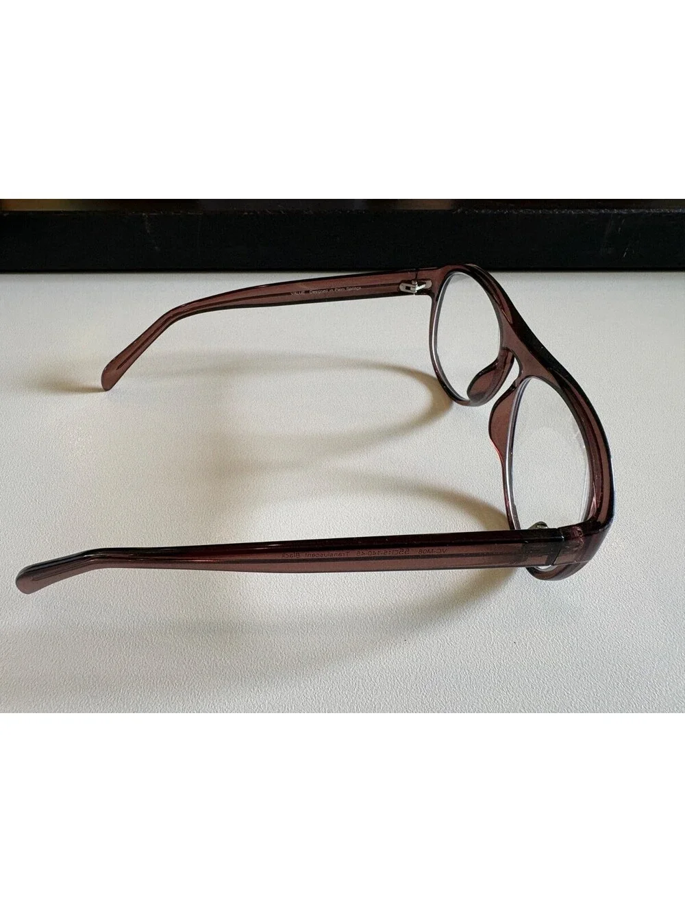 Vera Cruz VC-M08 Translucent Black Eyeglass Frames Only Palm Springs Aviator 55